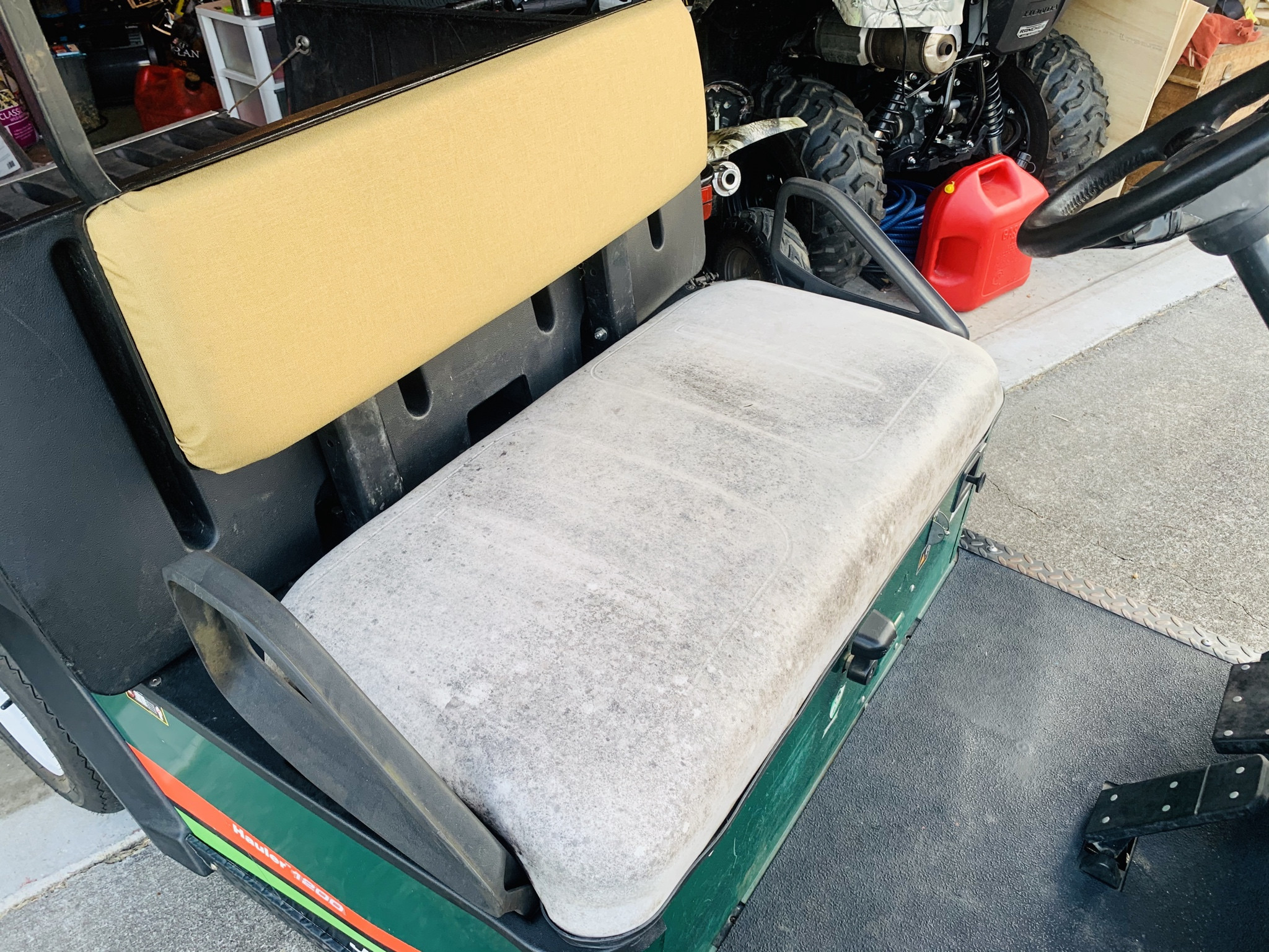 how to clean mildew off golf cart seats