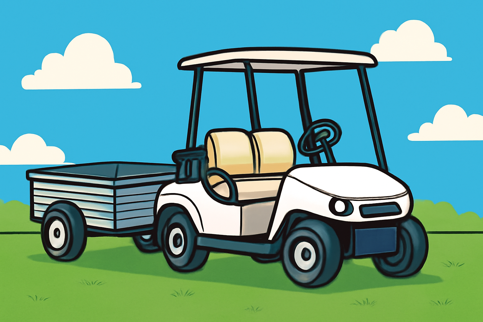 how to put a hitch on a golf cart