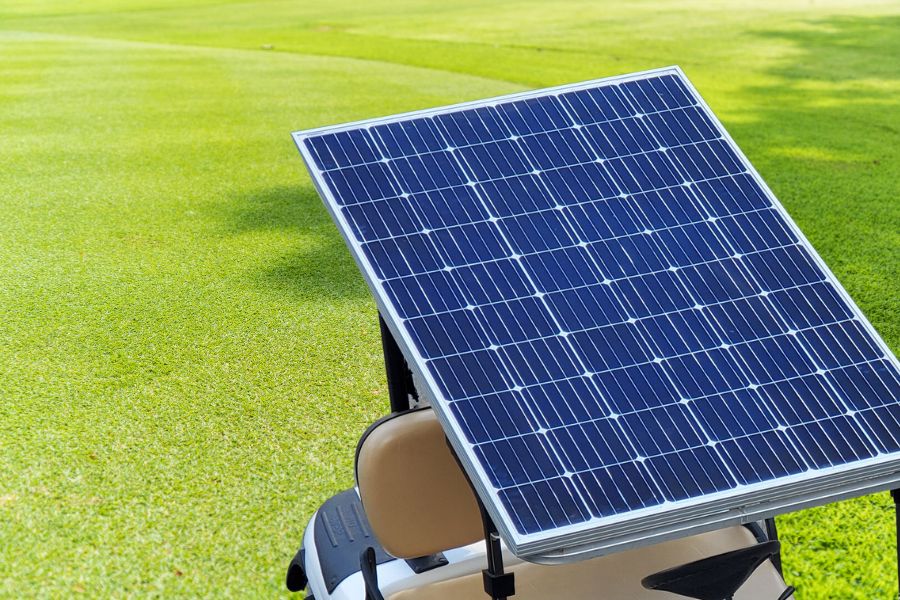 how do solar powered golf carts work