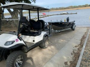 can a golf cart pull a boat