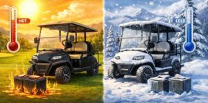 can extreme temperatures affect my golf cart battery
