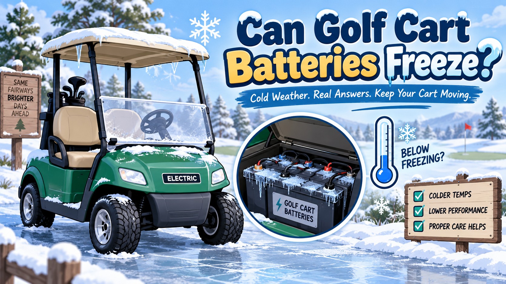 can golf cart batteries freeze