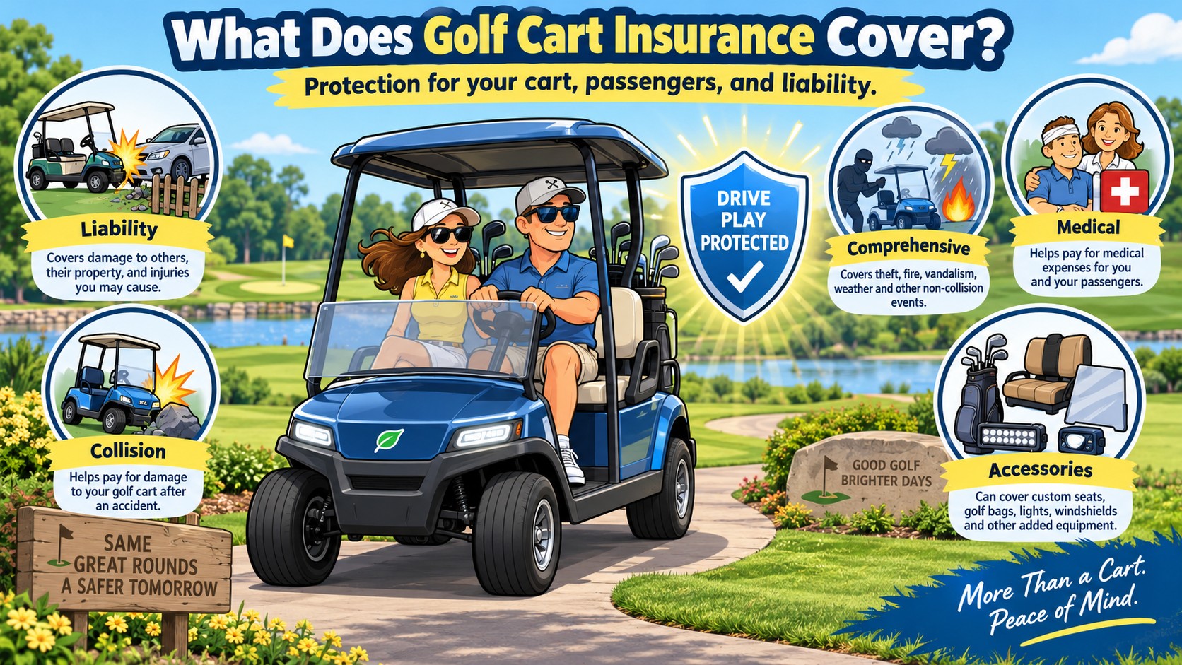 what does golf cart insurance cover