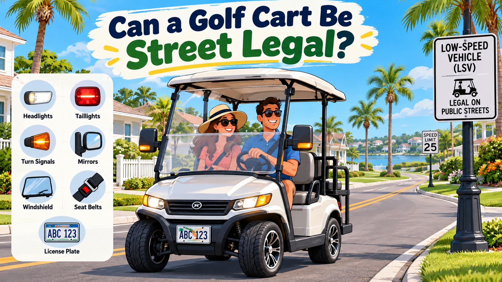 can a golf cart be street legal