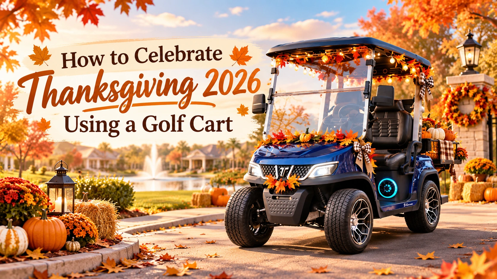 how to celebrate thanksgiving 2026 using a golf cart