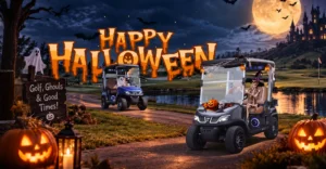how to decorate a golf cart for halloween