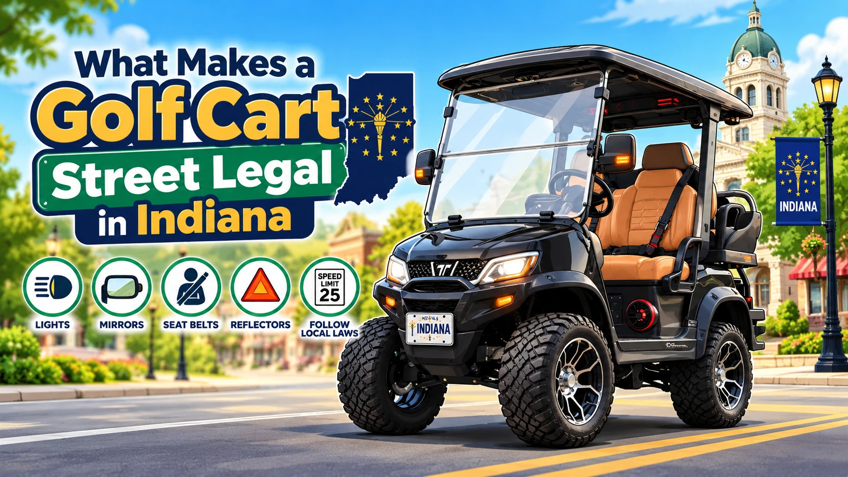 what makes a golf cart street legal in indiana